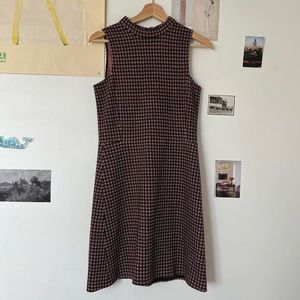 theory sleeveless wool blend mini dress with a mock neck nwot